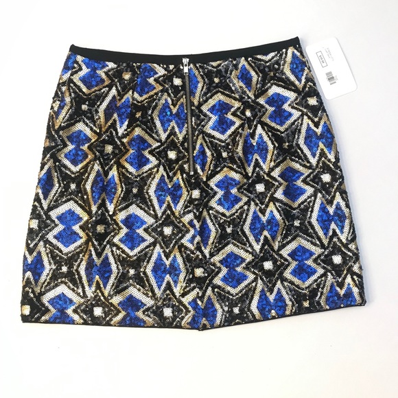 Lush Sequin Geometric Skirt Size Small NWT - Picture 3 of 3